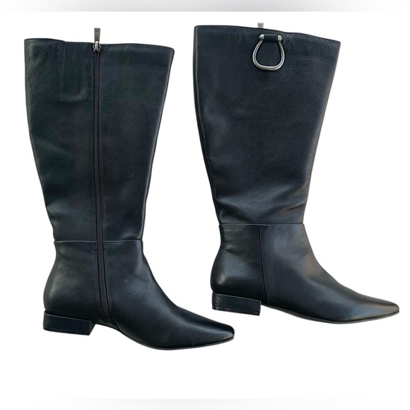 Naturalizer Black Carella Leather Wide-Calf Boot. Women's Size 8 - Picture 4 of 13